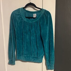 Avon Teal Velour Top